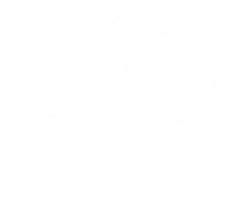 icon of hand holding gear to represent more facility services
