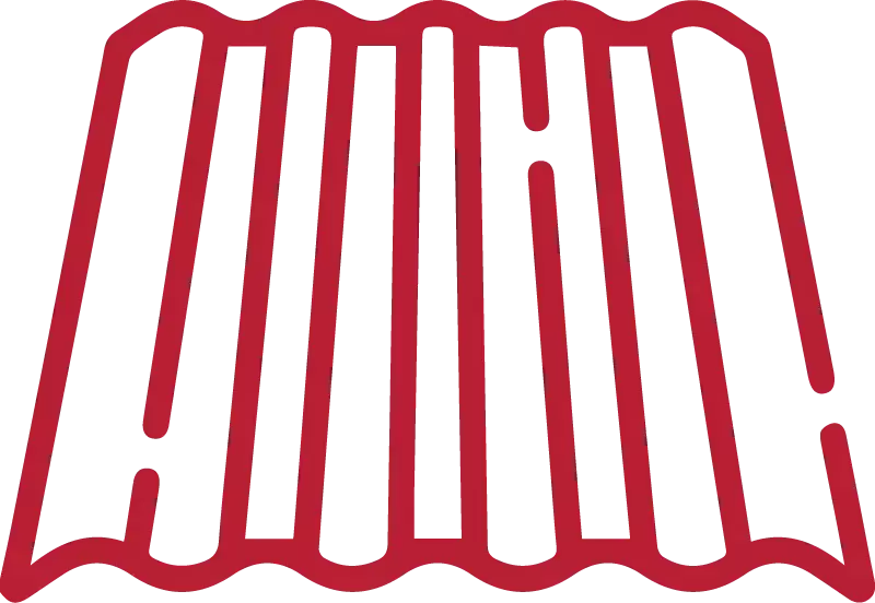 icon of sheet metal for a roof