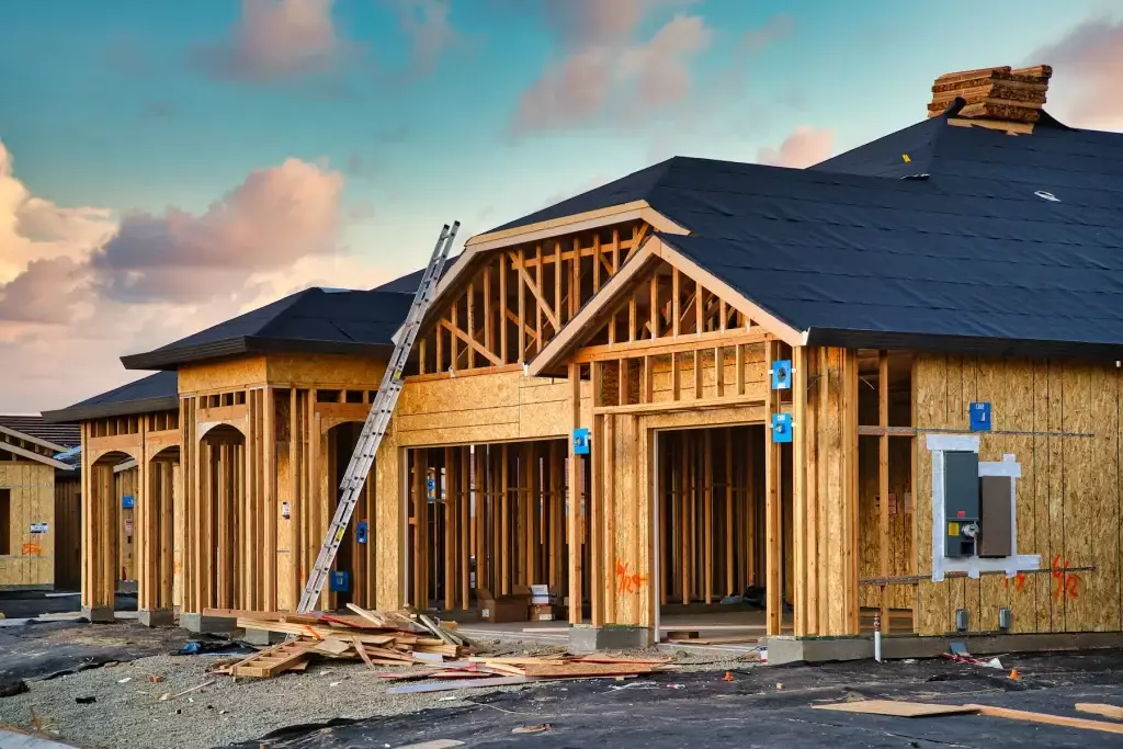 new construction roofing for residential home.